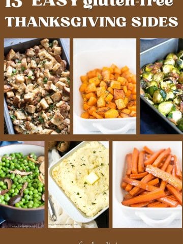 a collage of thanksgiving side dish photos