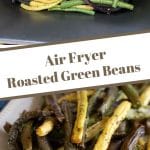 air fryer green beans pin image