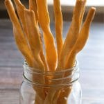 a pinterest pin image of the cheese straws