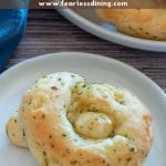a pinterest collage image of the garlic knots