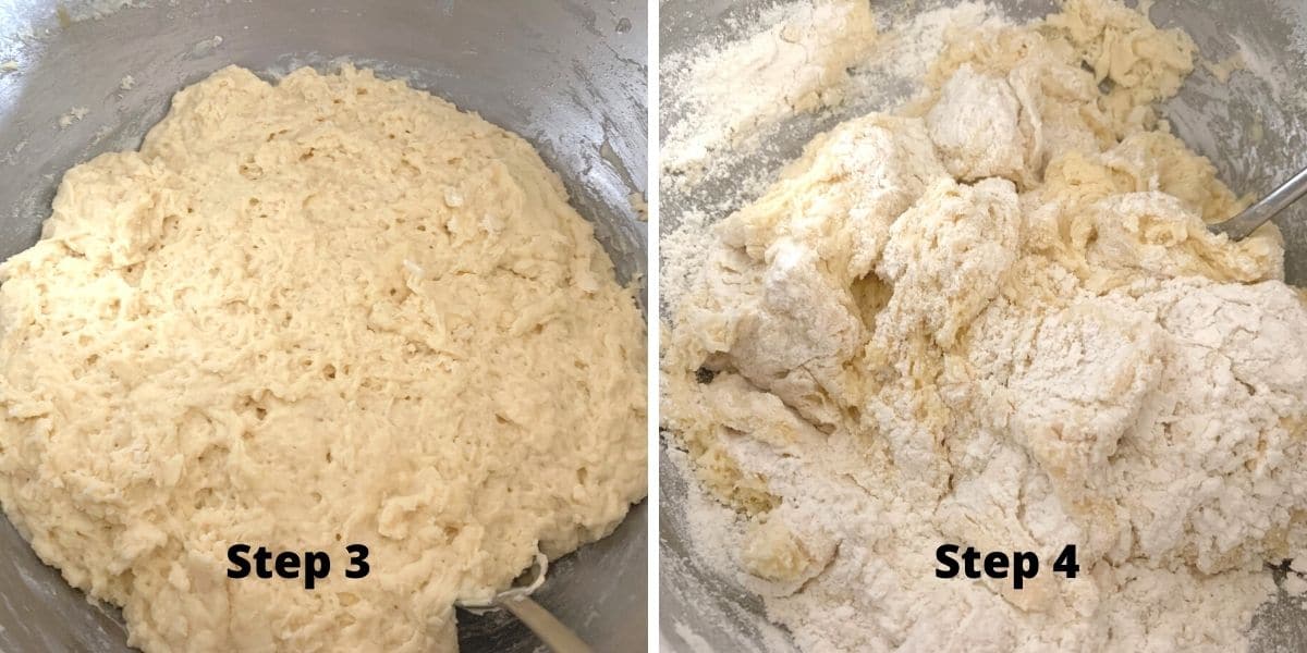 Photos of the dough rising.