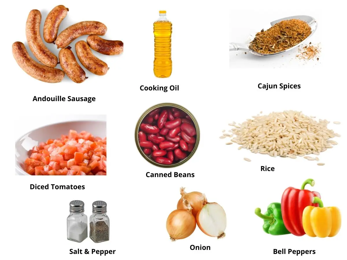 rice and beans ingredients photo