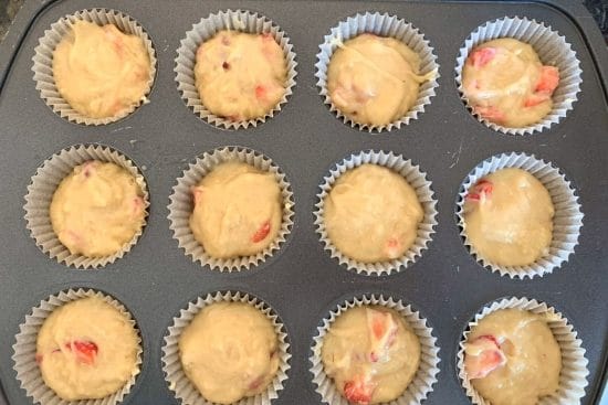 A photo of the cupcakes ready to bake.