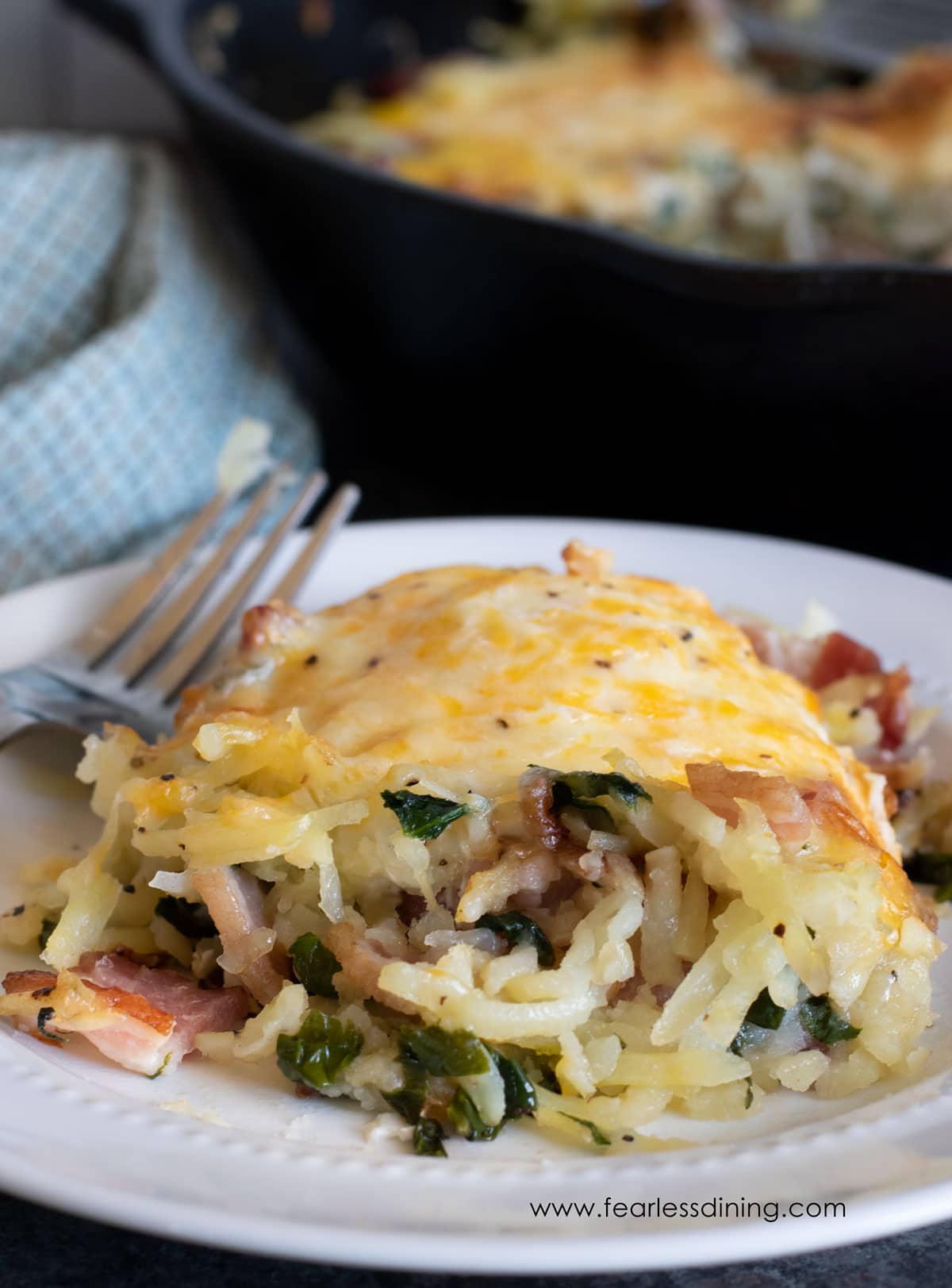 Cheesy Potato, Egg, and Bacon Skillet » Sea Salt Savorings