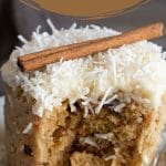 a pinterest collage image of the carrot mug cake