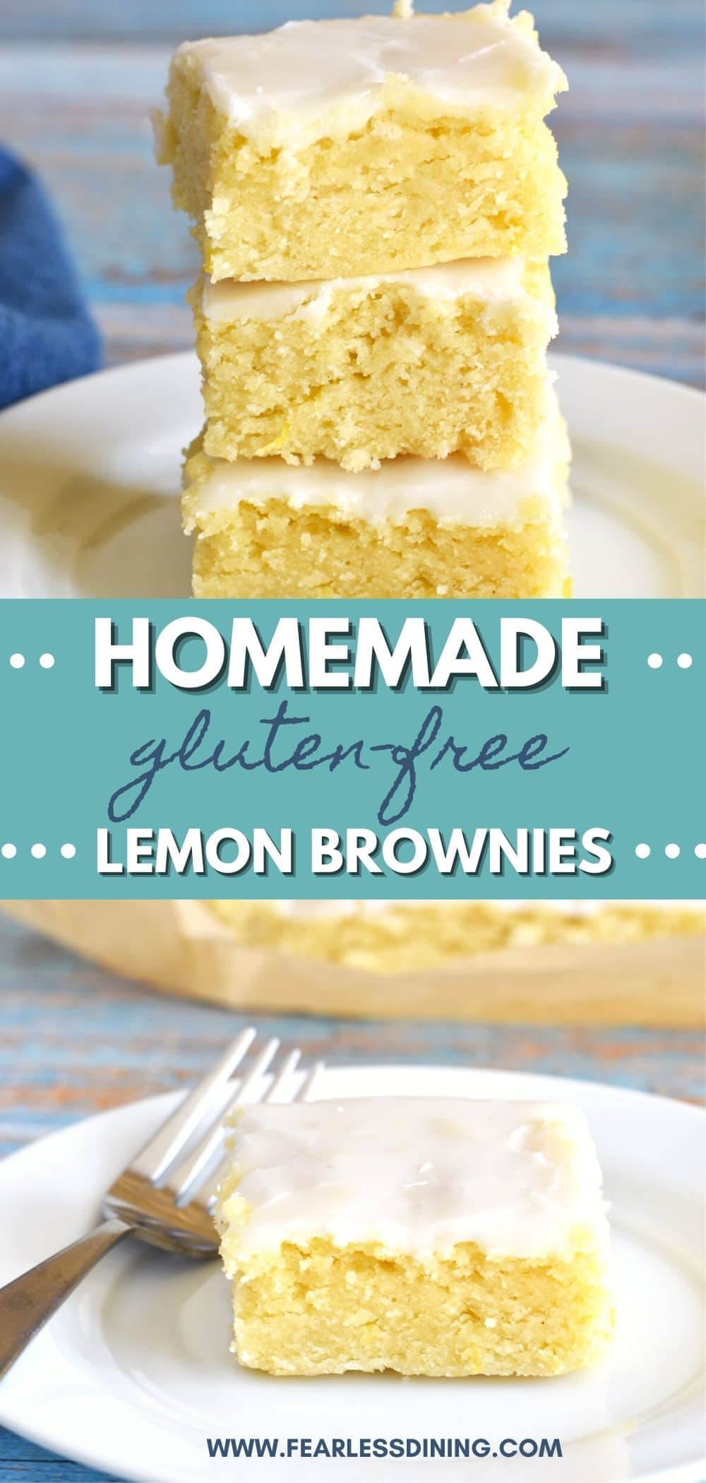 Gluten Free Lemon Brownies with Lemonade Icing Fearless Dining