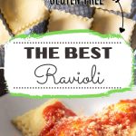 a pinterest pin image of the ravioli