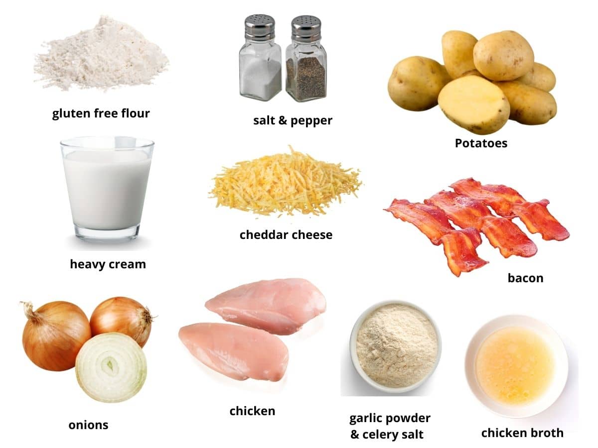 chicken potato soup ingredient photos