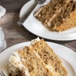 a pin image of slices of the hummingbird cake.