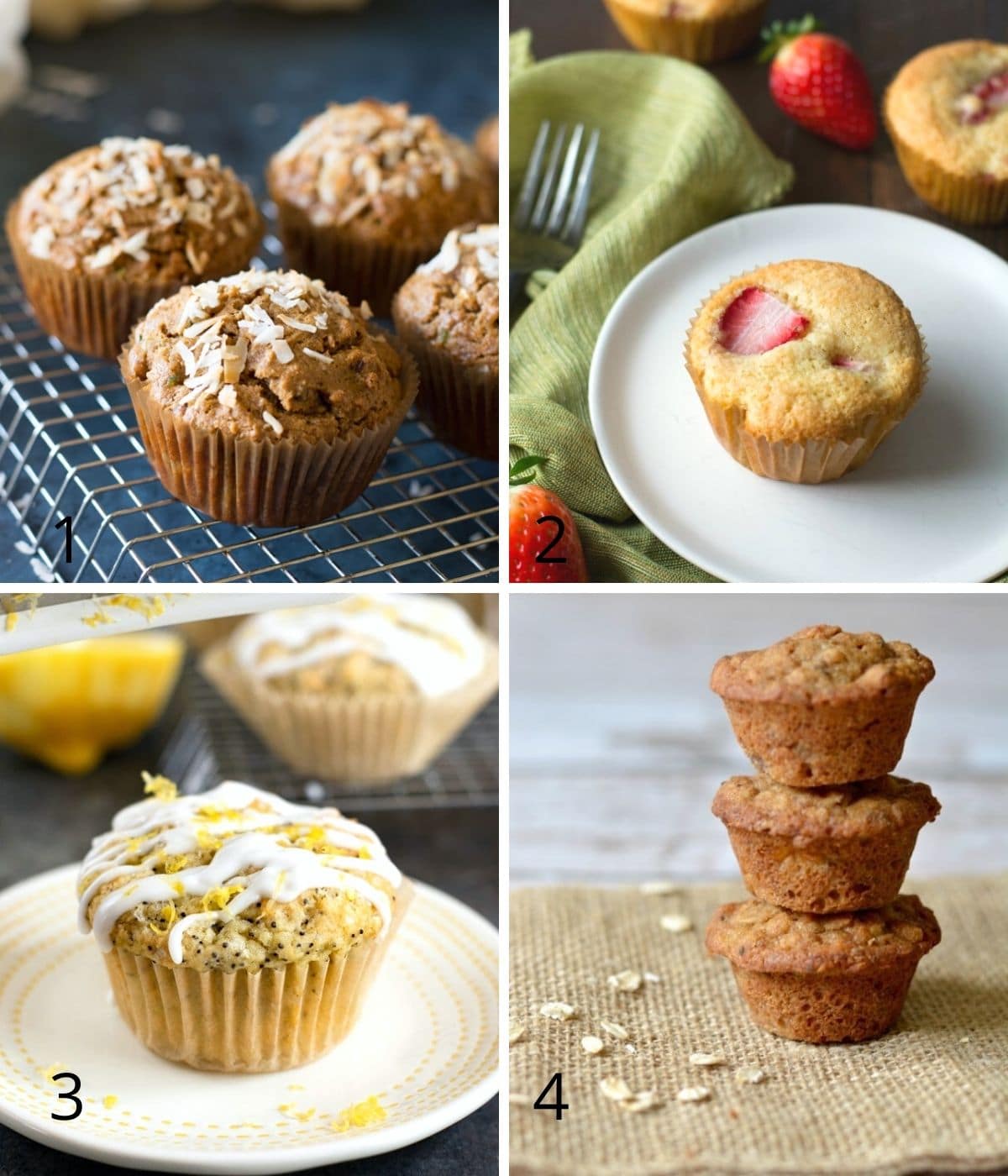 Photos of the muffins.