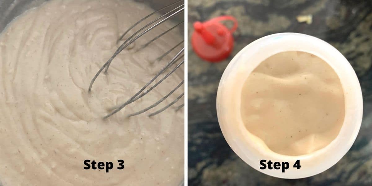 photos of the funnel cake batter.