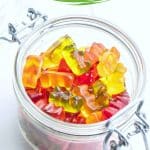 a pin image of haribo gummy bears.