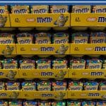 pin image of M&Ms in the store