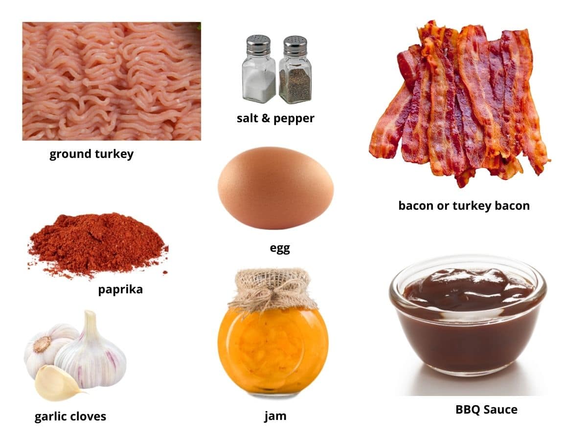 barbecue turkey meatballs ingredients photos.