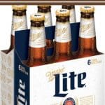 a pin image of a six pack of miller lite.