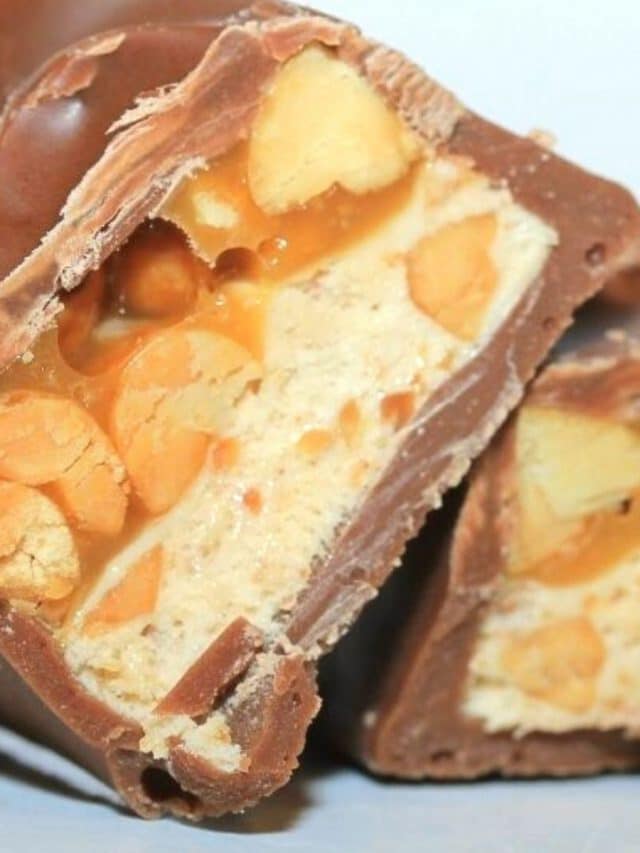 the inside of a snickers bar.