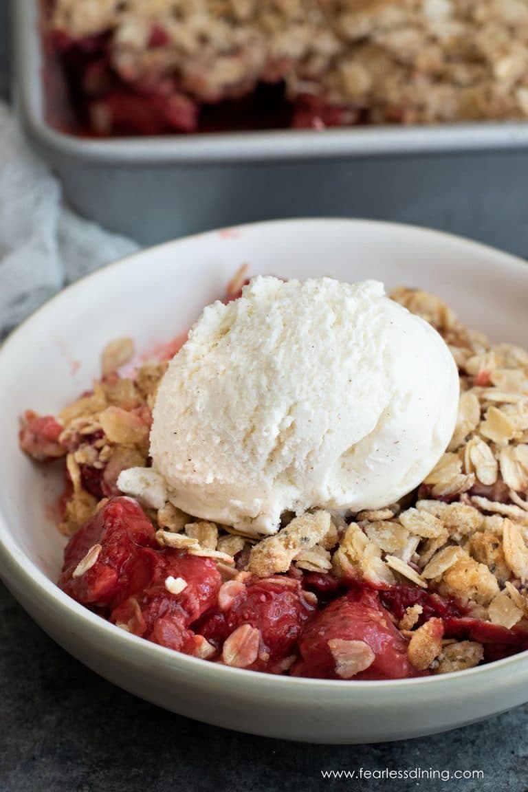 Gluten Free Strawberry Rhubarb Crisp