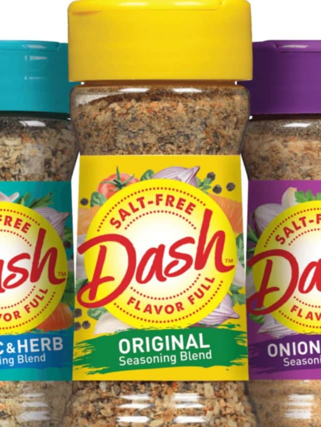 three flavors of mrs dash seasoning mix.