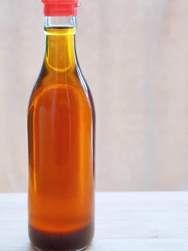 a bottle of sesame oil.