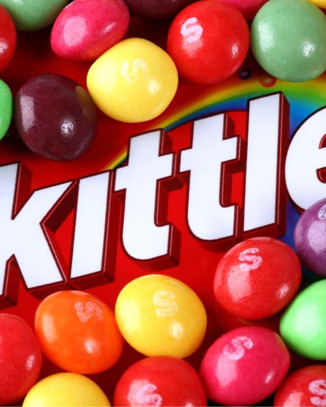 a bag of skittles.