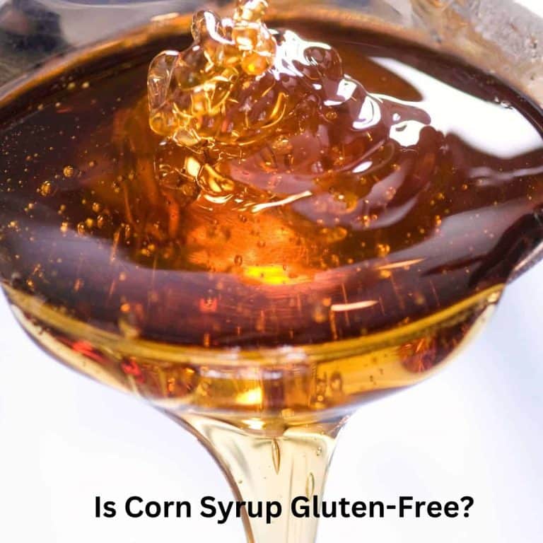 Corn syrup in a large spoon.