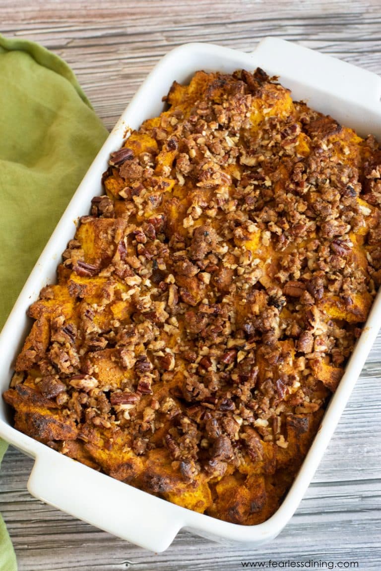 Easy Gluten Free Pumpkin French Toast Casserole