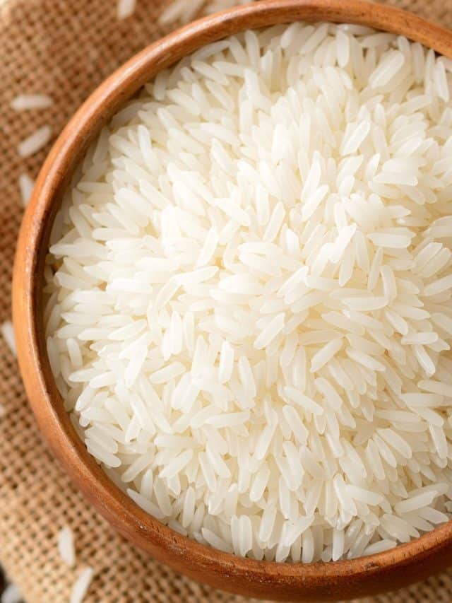 a bowl of white rice.