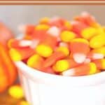 a pinterest image of the candy corn.
