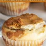 a pin of the cream cheese pumpkin muffins.