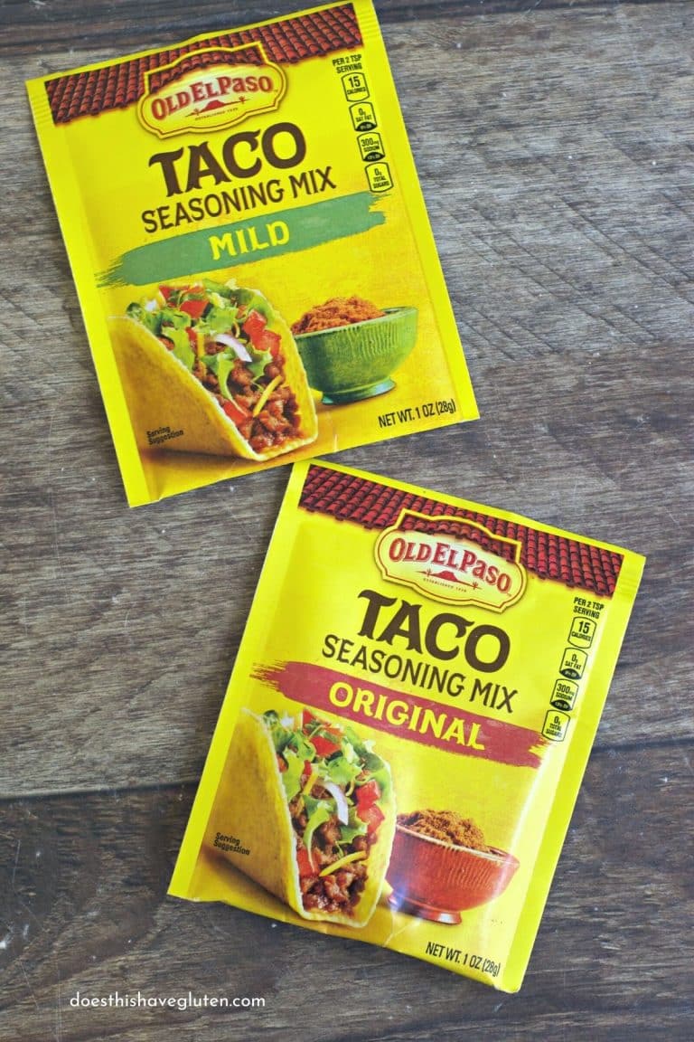 Is Old El Paso Taco Seasoning Gluten Free?