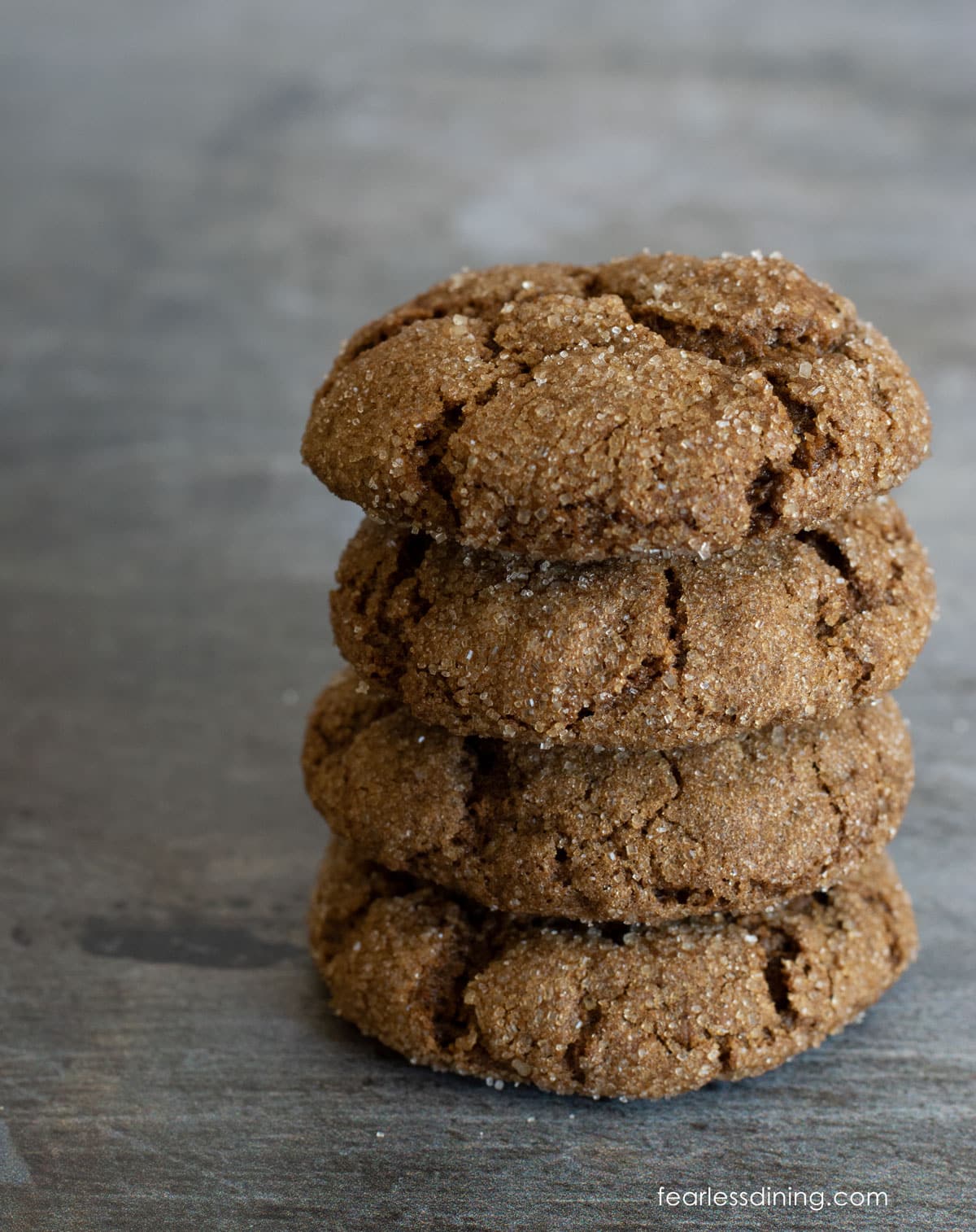 A stack of pumpkin molasses cookies.