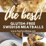 a pinterest pin image of the swedish meatballs
