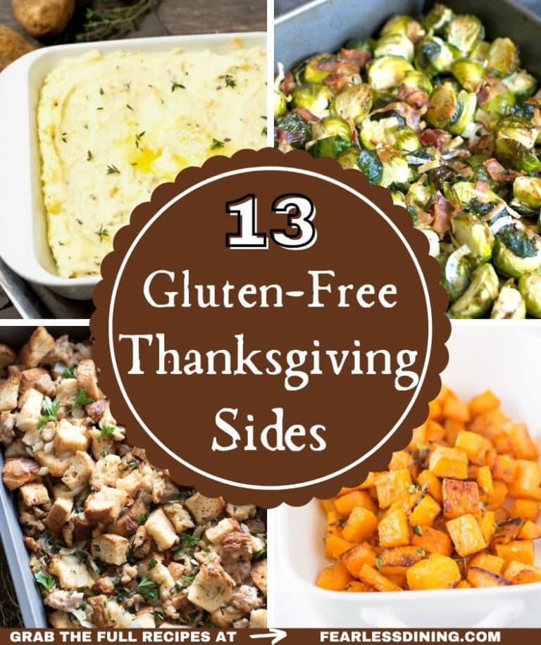 a collage of four thanksgiving sides photos.