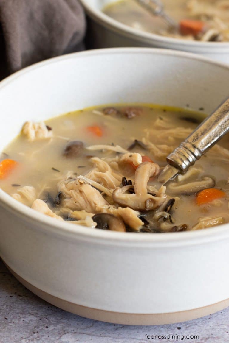 Easy Chicken Soup with Mushrooms and Wild Rice