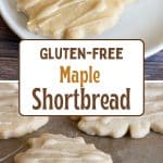 a pinterest image of the maple shortbread.