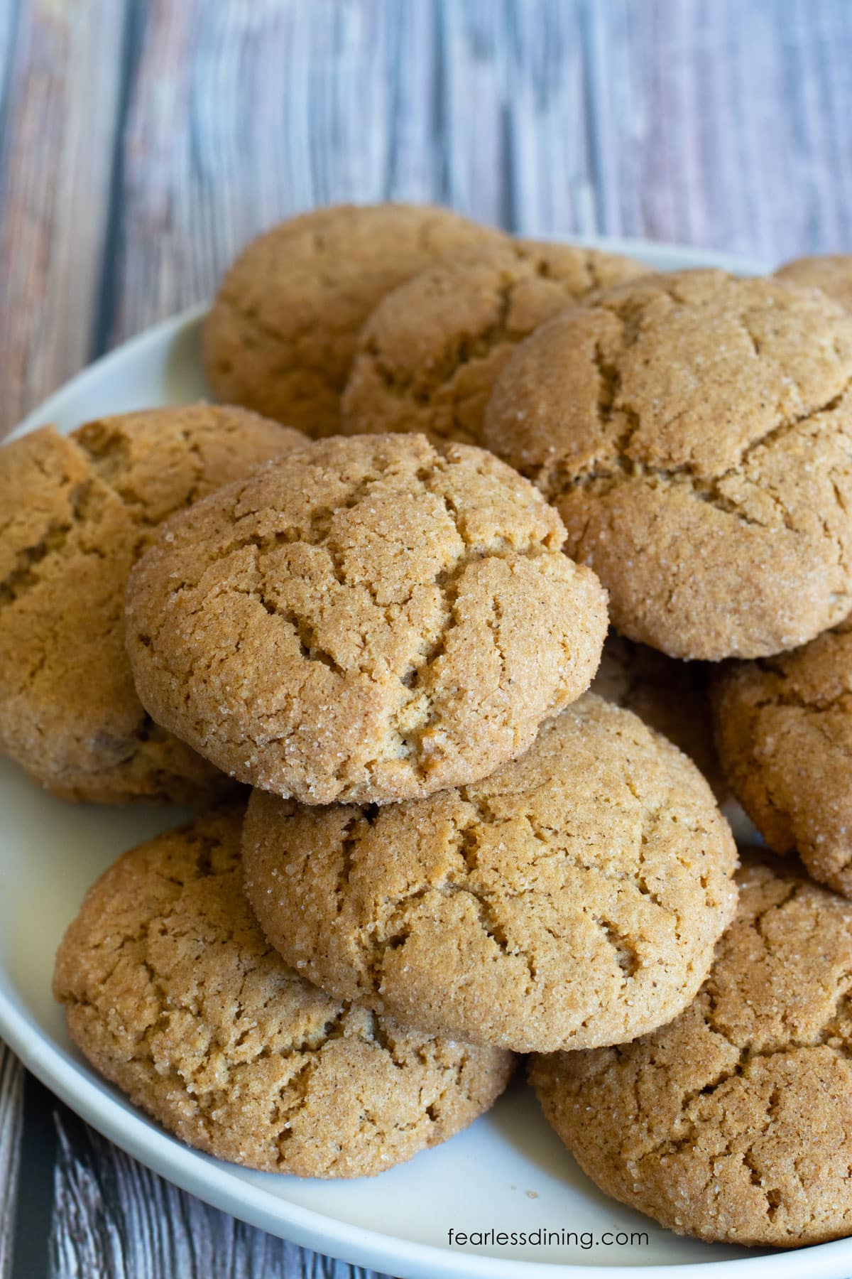 A plate full of chai snickerdoodles.