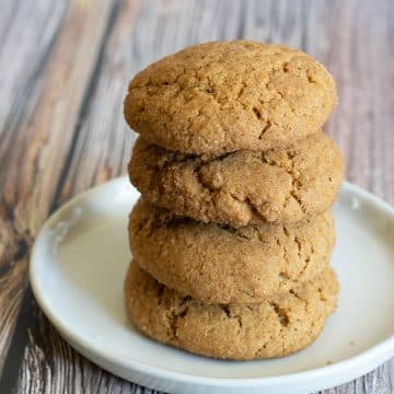 A stack of four chai snickerdoodles.
