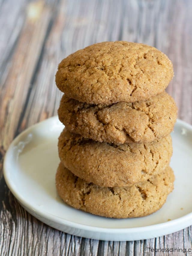 a stack of four chai snickerdoodles.