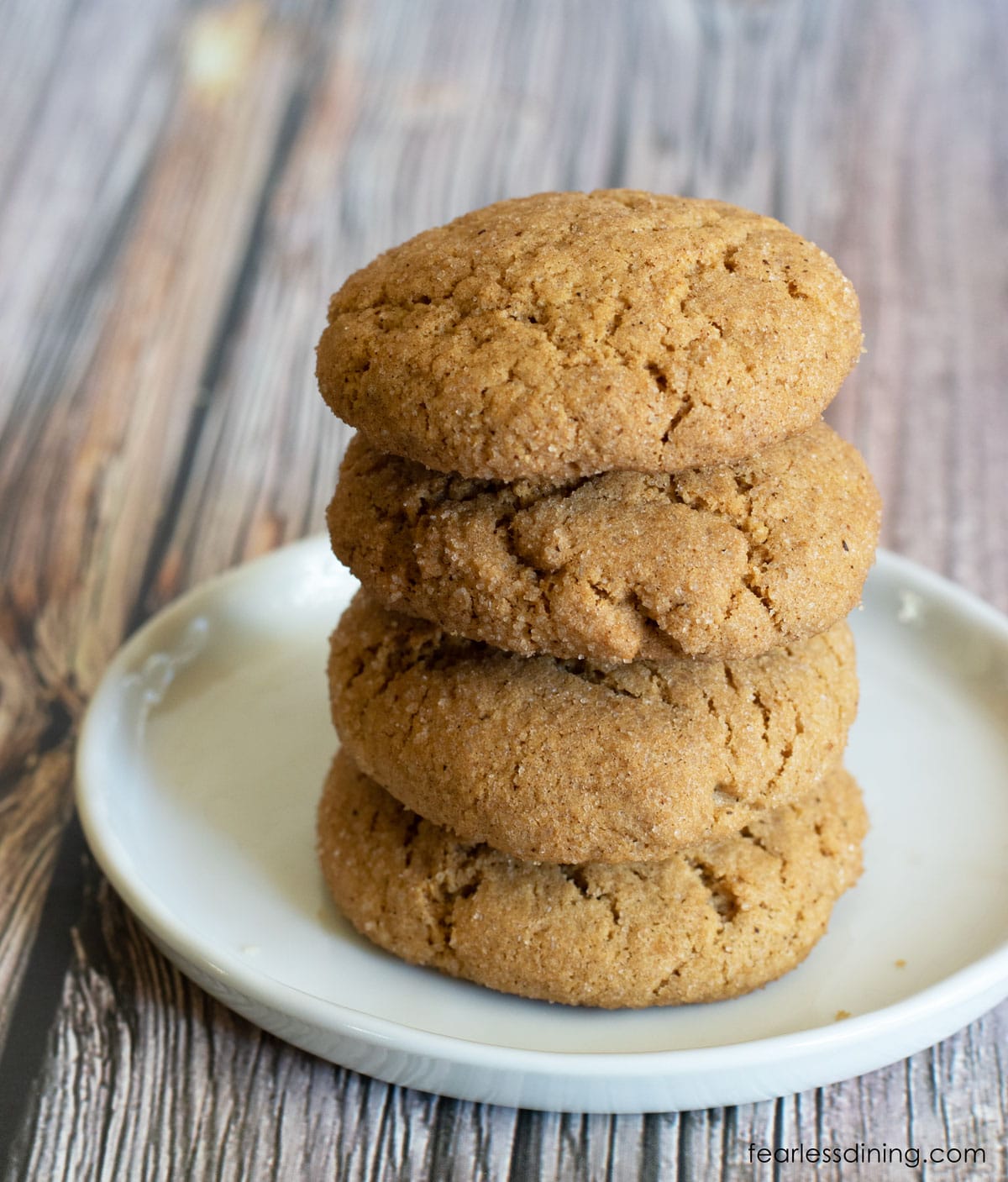 A stack of four chai snickerdoodles.