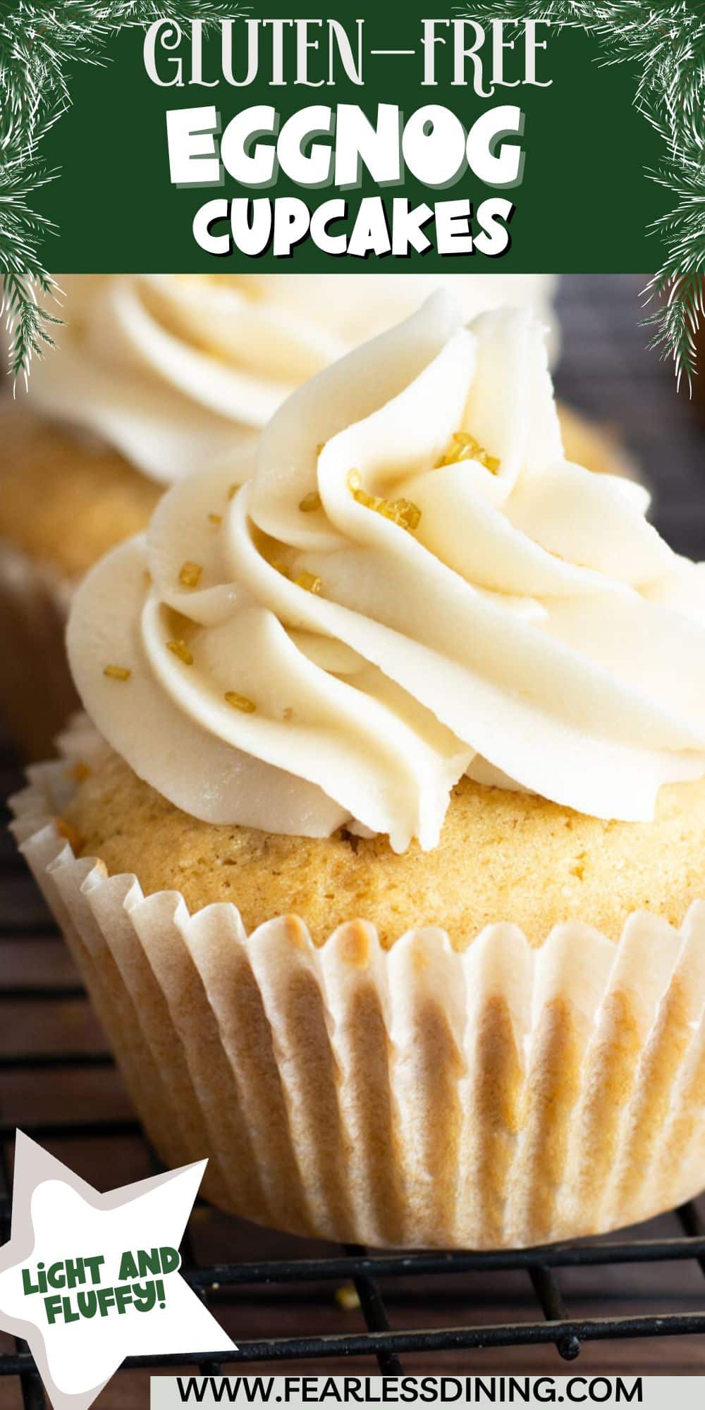 Easy Gluten Free Eggnog Cupcakes with Eggnog Frosting Fearless Dining
