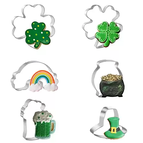 St. Patrick's Day Cookie Cutter, 6 Pcs Cookie Cutters Set