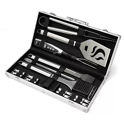 Cuisinart CGS-5020 BBQ Tool Aluminum Carrying Case, Deluxe Grill Set, 20-Piece