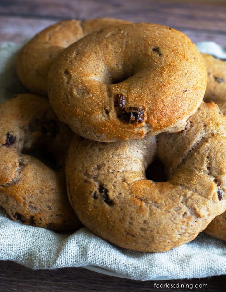 Easy Gluten Free Cinnamon Raisin Bagels