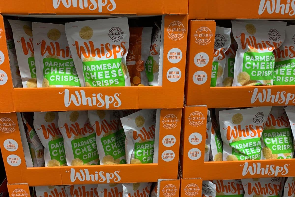 Gluten free parmesan crisps at Costco.
