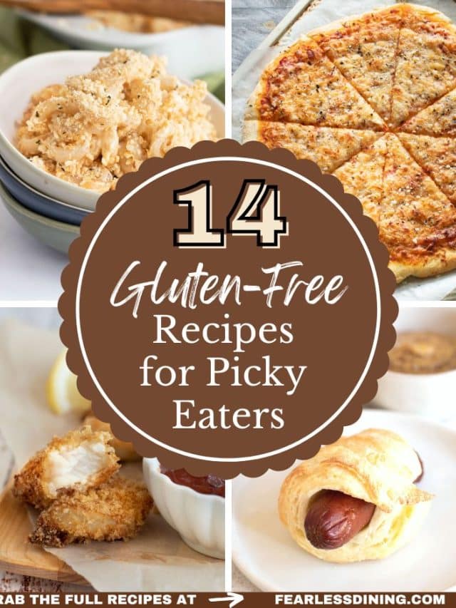 A hero image of four gluten free meals picky eaters would love.