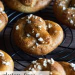 A Pinterest image of the gluten free pretzels for pinning.