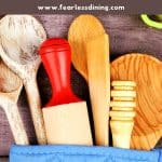 A Pinterest pin image of cookie baking tools.