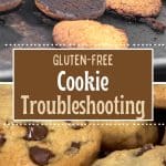 A Pinterest pin for gluten free cookie troubleshooting.