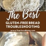 A Pinterest pin image for bread troubleshooting.