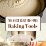 A Pinterest image of kitchen baking tools.